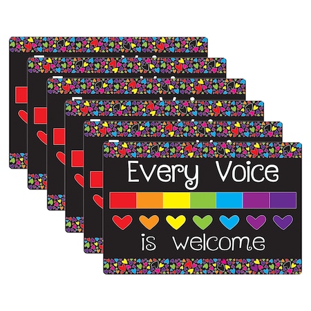 Smart Poly Computer Mouse Pad, 8in. x 10in, Every Voice is Welcome Here, 6PK 12500